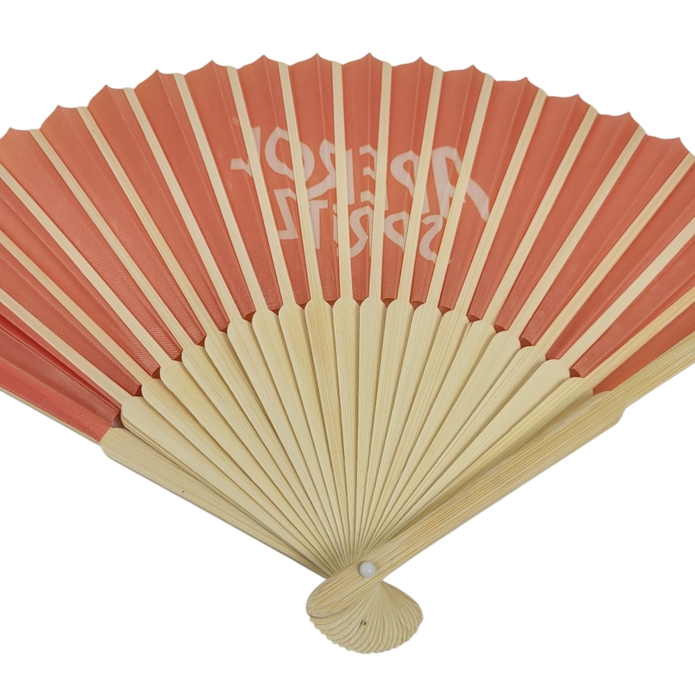 Aperol Spritz Hand fan Wood And Fabric New - Picture 8 of 10